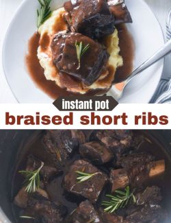 Instant Pot Braised Short ribs short collage pin