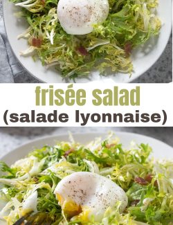 Salad lyonnaise recipe long collage pin