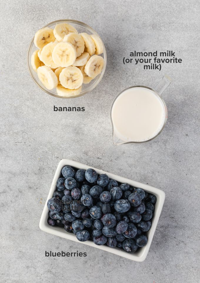 Blueberry smoothie recipe ingredients