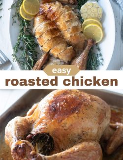 Easy roasted chicken short collage pin