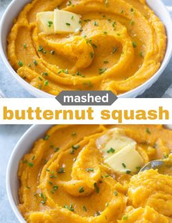 Mashed butternut squash short collage pin