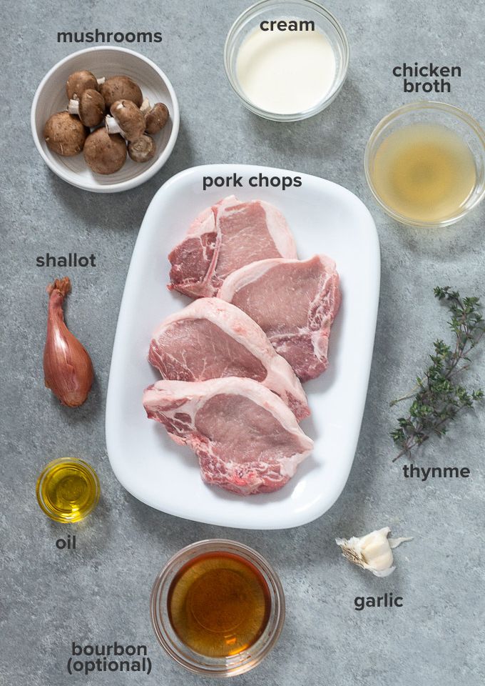 Pan seared pork chops with mushroom sauce ingredients