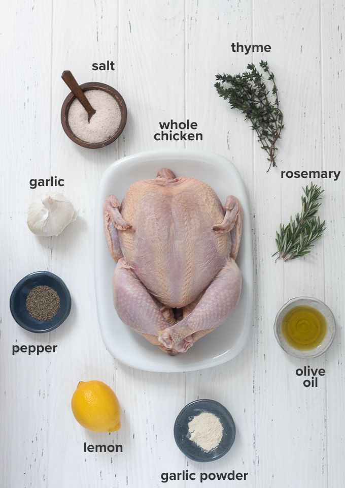 Whole roasted chicken recipe ingredients