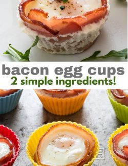 Bacon egg cups long collage pin