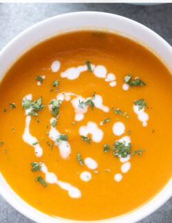 Carrot and ginger soup long pin
