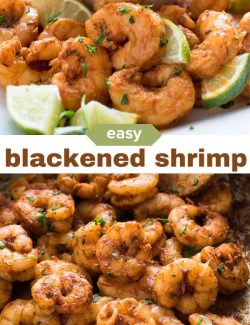 Easy blackened shrimp recipe short collage pin