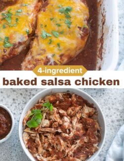 4 ingredient baked salsa chicken
