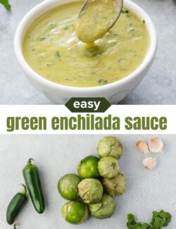 Easy green enchilada sauce short collage pin