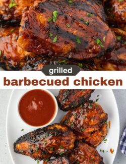 Grilled Barbecued Chicken short collage pin
