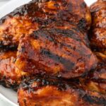 Grilled bbq chicken on a plate