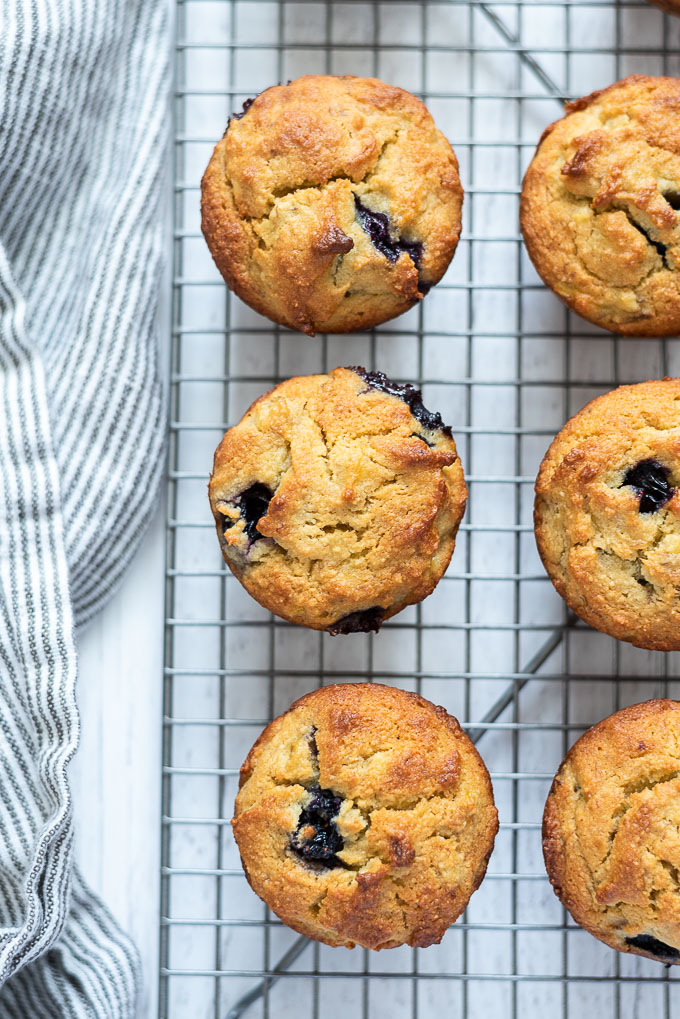 Healthy banana blueberry muffins