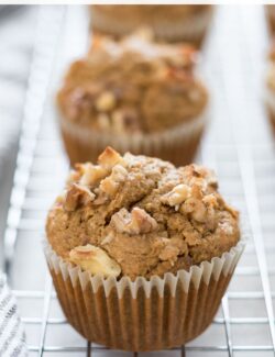 Healthy carrot muffins long pin