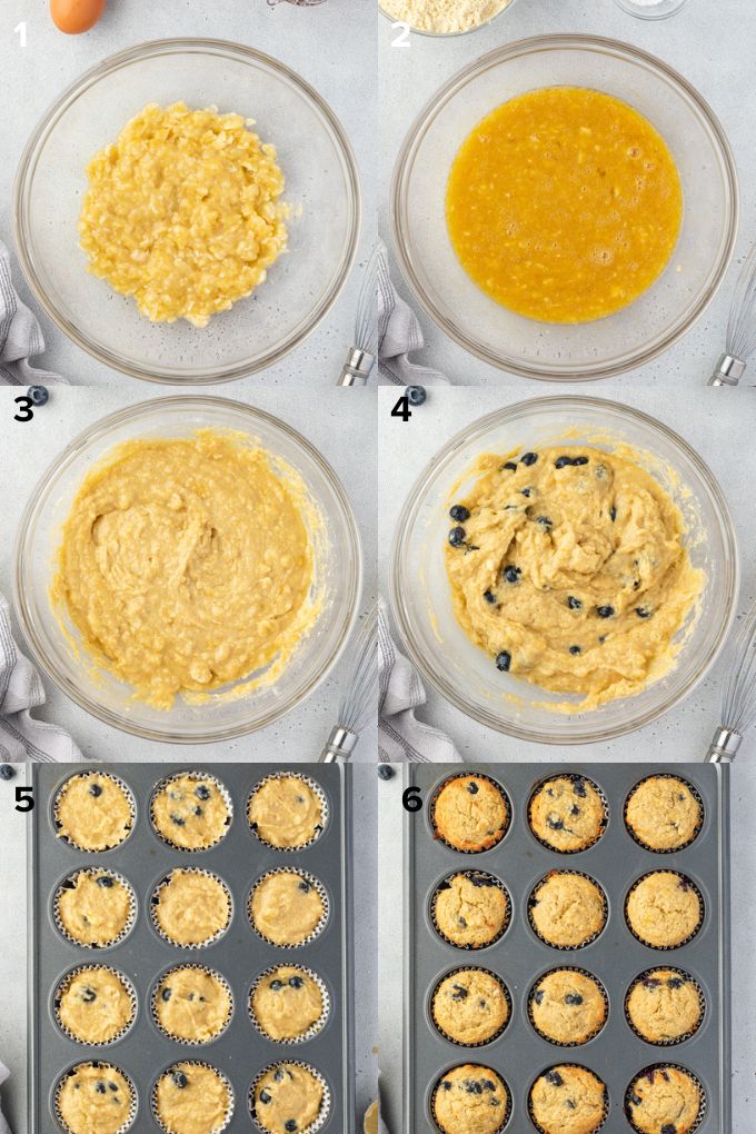 How to make healthy banana blueberry muffins