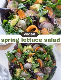 Vegan Spring lettuce salad
