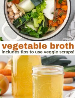 Vegetable broth long collage pin