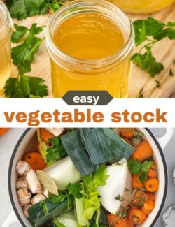 Easy vegetable stock recipe short collage pin