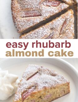 Easy rhubarb almond cake long collage pin