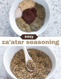 Easy za'atar seasoning short collage pin