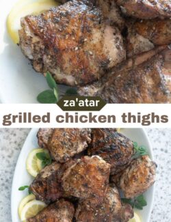 Za'atar Grilled Chicken Thighs short collage pin