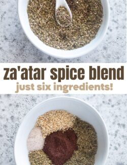 Za'atar spice blend long collage pin