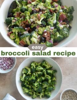 Easy broccoli salad recipe short collage pin