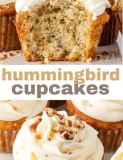 Hummingbird cupcakes long collage pin