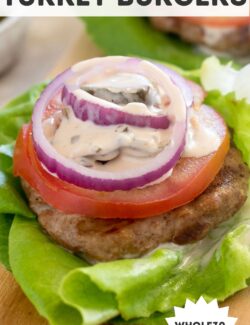 Grilled turkey burgers long pin