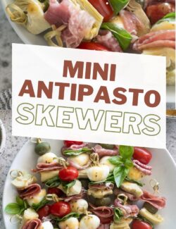 Mini Antipasto Skewers long collage pin