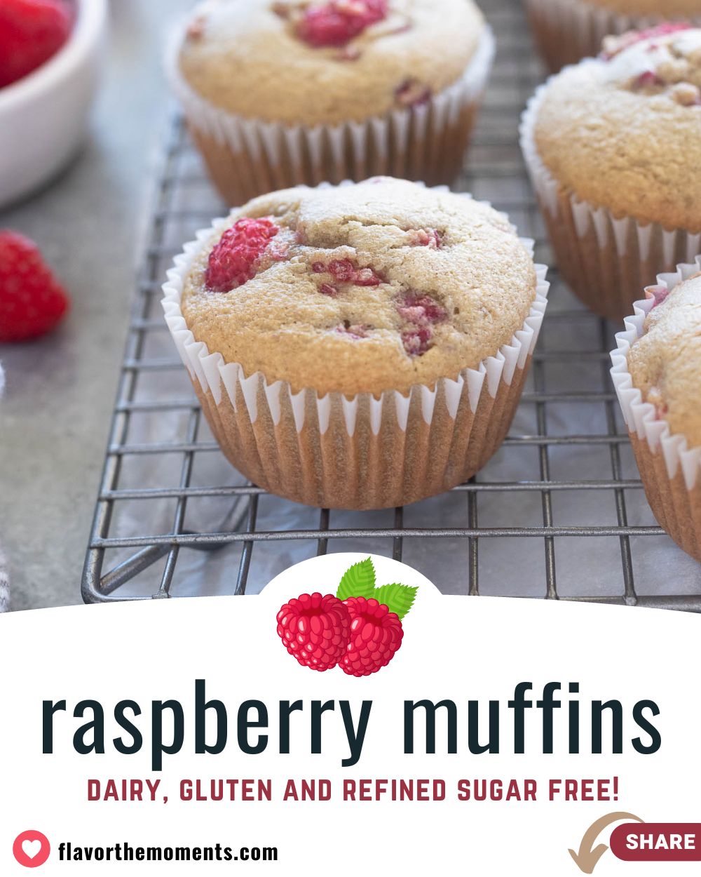 Healthy Raspberry Muffins Flavor the Moments