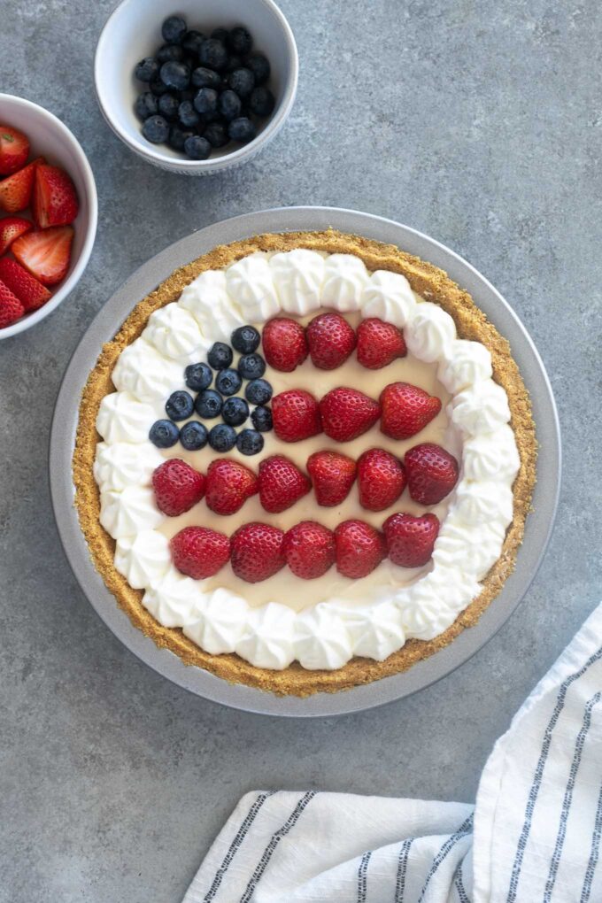 American flag no bake cheesecake