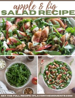 Apple fig salad recipe short collage pin