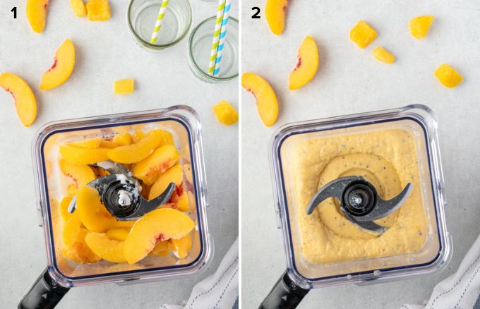 How to make peach and mango smoothie