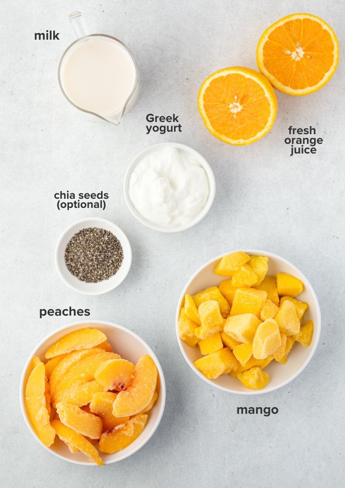 peach mango smoothie recipe ingredients