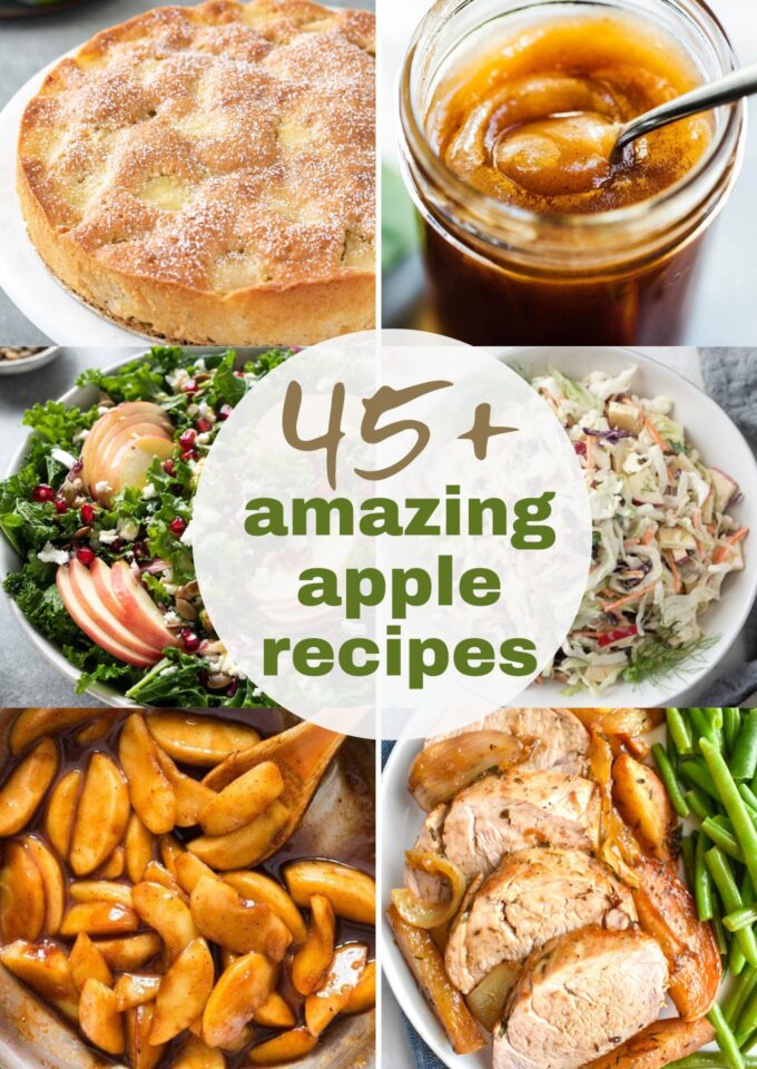 45 Amazing apple recipes long collage pin
