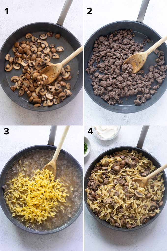 How to make ground beef stroganoff