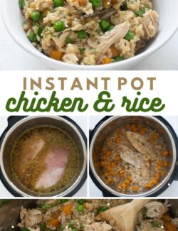 Instant pot chicken and rice short collage pin