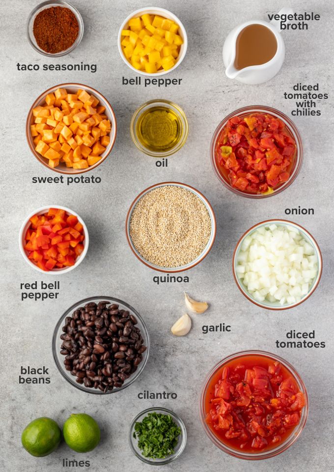 Mexican quinoa recipe ingredients