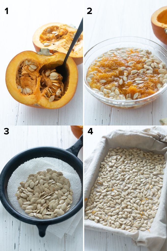 How to clean pumpkin seeds