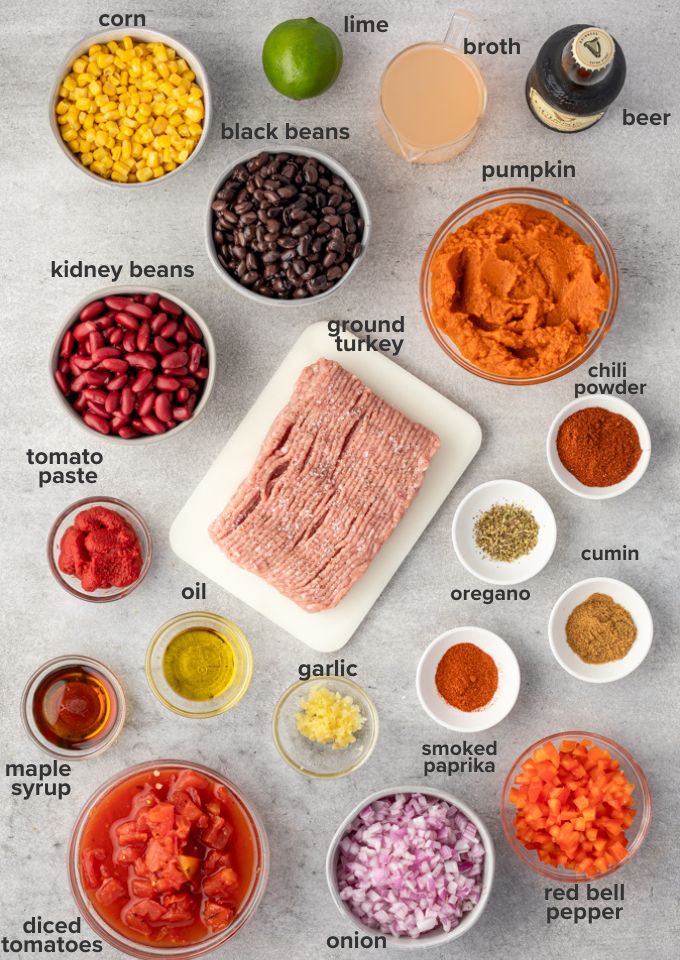 Pumpkin chili recipe ingredients