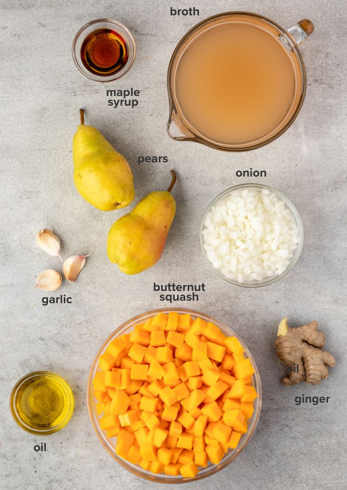 Roasted butternut squash soup recipe ingredients