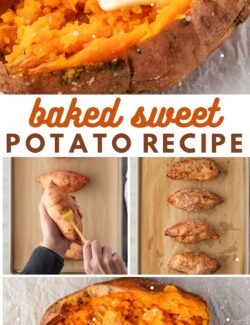 Baked sweet potato recipe long collage pin