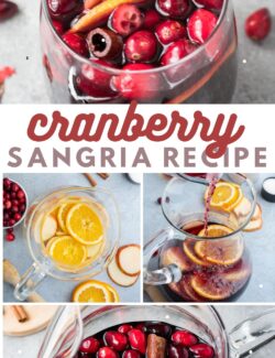 Cranberry Sangria Recipe long collage pin