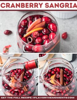 Cranberry sangria short collage pin