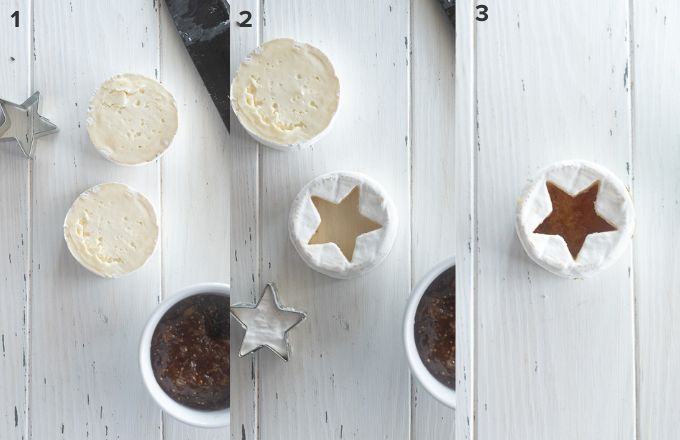 How to make petite camembert or baby brie star charcuterie tree topper