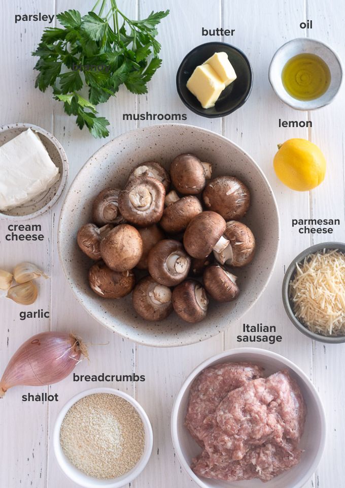 Sausage stuffed mushrooms ingredients