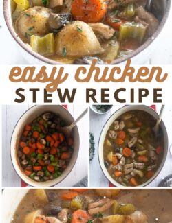 Easy Chicken Stew Recipe long collage pin
