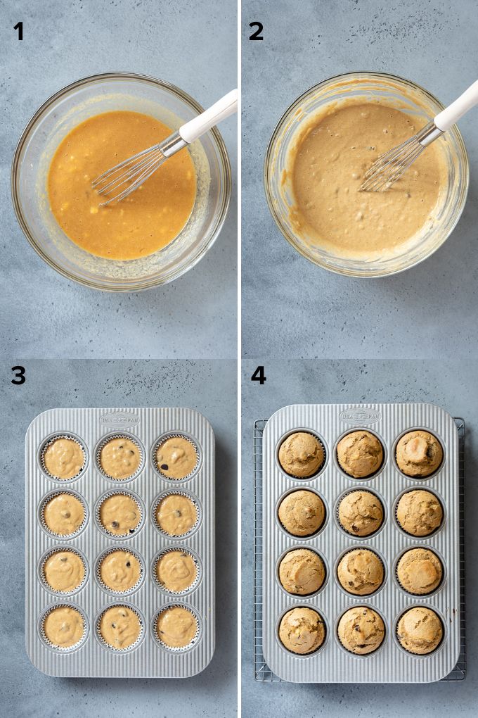 How to make peanut butter and banana muffins