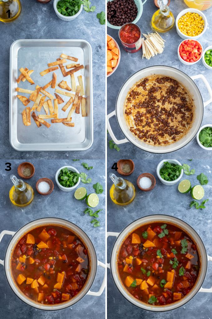 How to make vegan tortilla soup