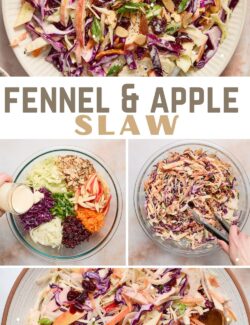 Fennel and Apple Slaw long collage pin