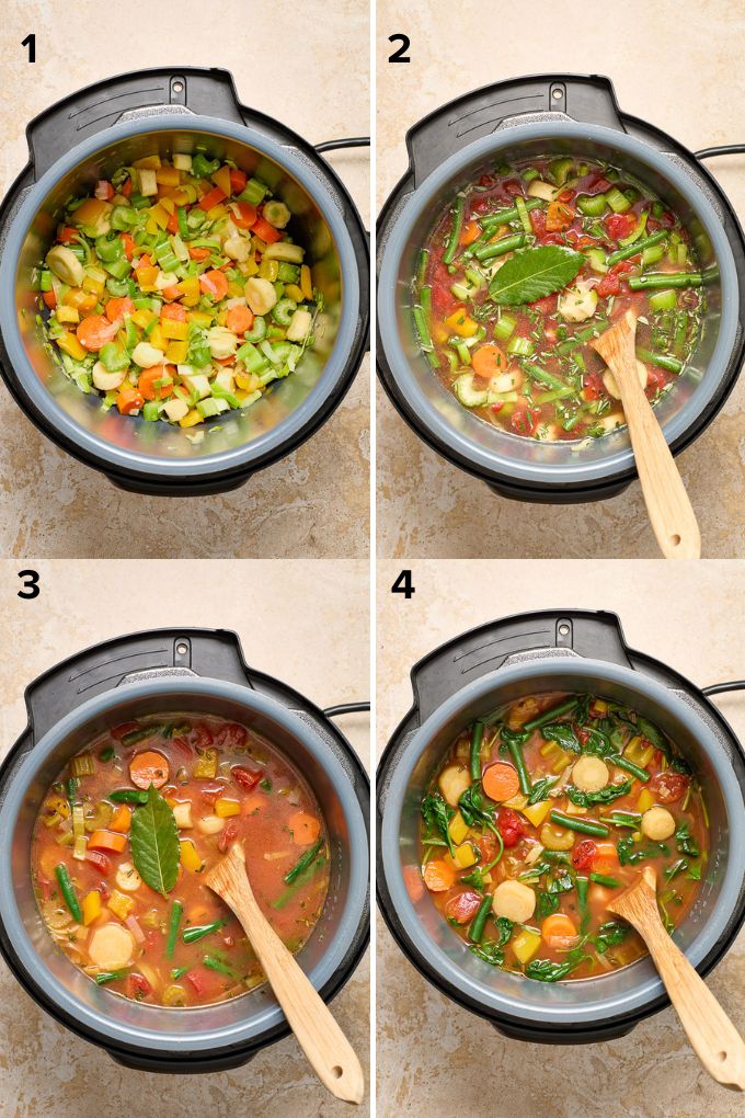 How to make vegetable soup in the Instant Pot